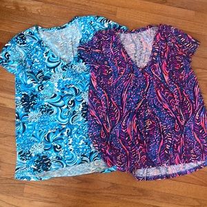 Lily Pulitzer Etta v neck sz large like new
